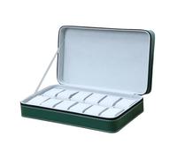 Perfeclan Estuche organizador para guardar relojes, protector, accesorio de regalo, a prueba de polvo, de piel sintética con cremallera, caja expositora para, 12 Ranuras