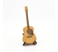perfeclan Estuche para Púas de Guitarra Caja Porta Plectros Organizador Soporte de Mesa en Madera de con Frontal Tallado y Base Firme Adecuado para Colección Decoración Estudio de Grabación