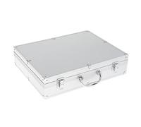 perfeclan Estuche Rígido para Micrófono, Estuche para Almacenamiento de Instrumentos con Esponja, Estuche Rígido para Micrófono, Estuche Portátil para Estudio, Argenta sosteniendo 4