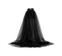 Perfeclan Faldas largas de de tul para mujer, para fiesta, boda, damas, cóctel, graduación, Cosplay, vendaje, vestido malla, negro