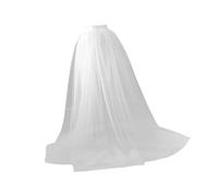 Perfeclan Faldas largas de de tul para mujer, para fiesta, boda, damas, cóctel, graduación, Cosplay, vendaje, vestido malla, Blanco