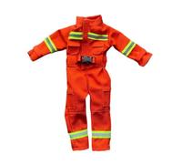 Perfeclan Figura de acción a Escala 1/6, Ropa para muñeco Masculino, Disfraz Naranja, Traje de Bombero Coleccionable de Moda.