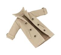 Perfeclan Figura de acción de Hombre a Escala 1/12, Ropa, Chaqueta Larga de Tela Cortavientos, Informal, Elegante, Modelo de muñeca en Miniatura, Disfraz, Caqui