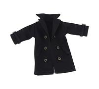 Perfeclan Figura de acción de Hombre a Escala 1/12, Ropa, Chaqueta Larga de Tela Cortavientos, Informal, Elegante, Modelo de muñeca en Miniatura, Disfraz, Negro
