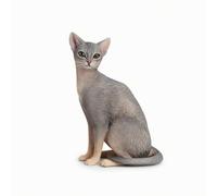 Perfeclan Figura de Gato Simulado Estatua Escultura Adorno Ornamento en Resina con Trabajo y Presencia Serena Adecuada para Decoración de Interiores Zona de, Estilo De Gato Abisinio Modelo B
