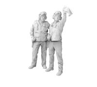Perfeclan Figura de Personal Naval Miniatura Tripulación Aeronaval Maqueta Diorama Resina No Montada para Pintura a Mano y Detallado Fiel Adecuado para Escenas de Cubierta y de Historia