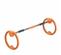 perfeclan Fitness Hoop Aro de Ejercicio Rueda Doble Aro Inteligente de Integrado Estructura Estable con Acero y PP Movimiento Adecuado para Cardio y, Naranja, Con Peso