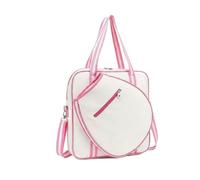 Perfeclan Funda para Raqueta Deportiva Bolso de Tenis Bolsa de Raqueta Estuche Porta Raqueta Bolsa Deportiva con Espacio para Accesorios Toalla y Botella en, Rosa