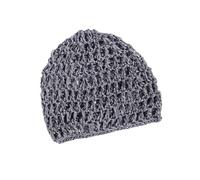 perfeclan Gorro de malla de ganchillo, decorativo, ligero y cómodo, para gimnasio, accesorio fotográfico y viajes, Gris