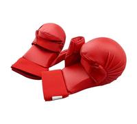 Perfeclan Guantes de Karate, Guantes de MMA, muñequeras, Guantes de Boxeo, Protector, Guantes de Kickboxing para Entrenamiento de Sparring, Rojo XS