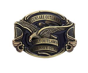 Perfeclan Hebilla de Cinturón Vaquero con Águila Majestuosa para Caballeros - Estilo Tradicional