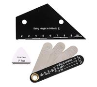 perfeclan Juego de 3 Piezas: Medidor de Acción de Cuerdas, Regla para Ranurar La Altura de La, Púa Profesional Y para Guitarra Eléctrica, Acústi, Estilo B