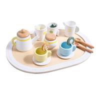 perfeclan Juego de Cocina Infantil Set Fiesta Té Niños Tazas Cucharas Utensilios Imaginación Adecuado para Encuentros Infantiles Casa Colegios