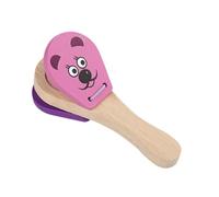 perfeclan Juguete musical de madera, sonajero de madera, regalo de cumpleaños, ayuda didáctica, juguete sensorial, juguete educativo para bebés para niñas en, Rosa