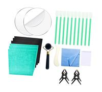 Perfeclan Kit de Limpieza de 28 Tarjetas coleccionables, Herramientas de reparación, paño de Limpieza Profesional Esencial para Accesorios de colección.
