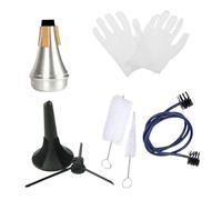 perfeclan Kit de limpieza para trompeta, silenciador, fácil instalación, accesorios, guantes profesionales, cepillo para músicos de jazz, estudiantes y amantes