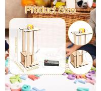 Perfeclan Kit de Montaje de Ascensor DIY, Juguete Educativo, Rompecabezas de Madera, Experimento científico de Ascensor para Regalo de cumpleaños para niños y