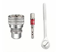 perfeclan Llave Vaso Ajuble Eficiente | Resistente, Llave vaso ajuble Agarre Moleteado, para Taller, Mecánicos, Aficionados Al Bricolaje, Estilo A