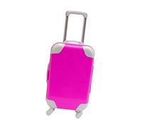 Perfeclan Maleta para muñecas de 18 Pulgadas, Maleta con Ruedas, Mini con Ruedas, Juguete de simulación, Juguete en Miniatura para bebés, Rosa Roja
