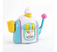 perfeclan Máquina de Burbujas para Niños Juguete de Baño Dispensador de Espuma Estilo Heladería con Conos Incluidos Manual en Plástico con Ventosas Adecuada