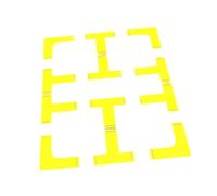Perfeclan Marcador de cancha de Pickleball para Crear Mini canchas de Silicona Antideslizante, fácil de Instalar, líneas de Marcado, marcadores para césped y, 8 T Shape 4 L Shape