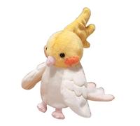 Perfeclan Marioneta de Mano de Loro, Animal de Peluche, Regalo para niños, 20 cm, Juguete de Peluche Suave, muñeco de pájaro para Cuentos, Amarillo Y Blanco