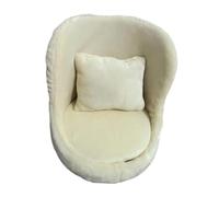 Perfeclan Mini sofá para, sofá para fotografía de, Accesorios de decoración de Mano de Obra Fina, Silla para Fotos de, Accesorios para, Beige con Almohada