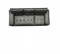 perfeclan Miniatura Sofá de Resina para Escala 1/64 con Mesa Decorativa y Diseño de Plazas Adecuado para Vitrinas Modelismo y Escenarios en Miniatura, Negro