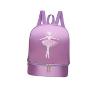 perfeclan Mochila de Baile de Ballet, Bolso de para niñas, Bolso Informal, Bolso de Baile de Ballet con Compartimento para Zapatos para Baile Latino, Estilo