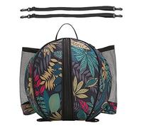 Perfeclan Mochila Porta Esferas Deportivas 2 en 1 de Tela Oxford Impermeable, Soporte para Balones o Equipamiento Deportivo con Correa Ajustable, Diseño Estampado para Gimnasio y Viajes