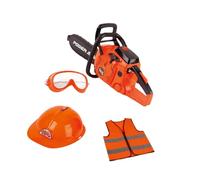 Perfeclan Motosierra eléctrica de Juguete para niños, Juego de Motosierra, Regalo de cumpleaños con Chaleco de Trabajo, Cadena giratoria para niños y niñas, Style C