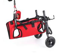 perfeclan Movilidad Ayuda Carrito Soporte Arnés Perro Recuperador Estructura Estable Adecuado para Perros con Debilidad Paseos al Aire Libre Uso en Aceras y Suelos Irregulares, Rojo, XS