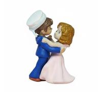 Perfeclan Muñeca Figurita Decoración Miniatura Plástico para Acción y Casa de Muñecas Acabado Suave y Estética Tradicional Adecuada para Escritorio Estantería Regalo, Beso Marinero