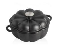 perfeclan Olla de Hierro Fundido Calabaza Cazuela Horno con Tapa Cuerpo Engrosado para Durabilidad Prolongada Adecuada para Asar Boniatos
