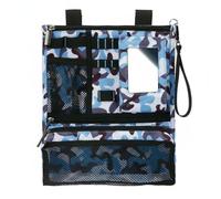 perfeclan Organizador de Golf Estuche Almacenaje Móvil Correa Elástica Compartimentos Separados Bolsillo Adecuado para Excursiones Clubes, Camuflaje Azul