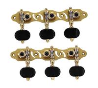 perfeclan Par de clavijas de afinación para guitarra clásica, accesorios para instrumentos musicales, engranaje de repuesto, relación 1:18, clavijas de, Sin Rodamiento