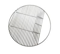 perfeclan Parrilla de Barbacoa Redonda de Acero Inoxidable Rejilla de Cocción Diseño de Varillas para Distribución Uniforme Plegable para Acceso Adecuada para, 46cm