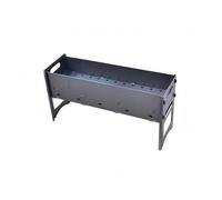perfeclan Parrilla Portátil de Carbón para Exterior Asador de Briquetas Plegable Compacta con Ventilación Lateral y Cuerpo Metálico Transporte Cómodo Adecuada, Portátil Grande 60cm