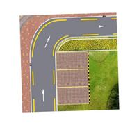 Perfeclan Pegatina de estacionamiento a Escala 1/64, exhibición de Modelos de Escala 1:64, exhibición de Modelos en Miniatura, Diorama de Carretera, 25x25cm