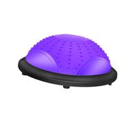 Perfeclan Pelota de Equilibrio con Bandas de Resistencia y Bomba de pie, Entrenamiento básico, Media Pelota de Ejercicio portátil con tapón de para Baile, PÚrpura