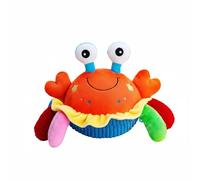 Perfeclan Pelota Interactiva Cantante para Bebés Juguete Musical Suave Peluche Entretenido con Función de Imitación Adecuado para Estimular el Gateo Juego y Desarrollo Infantil, Cangrejo