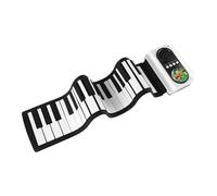 Perfeclan Piano enrollable, teclado de Piano eléctrico, Piano enrollable portátil plegable de silicona, Piano para niños, regalos, sala de estar, chico y adulto, 49 teclas negro