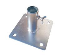 perfeclan Placa base para andamios de fácil instalación, estructura robusta, diámetro del tubo de 3,2 cm, placa de zinc, accesorios de hierro.