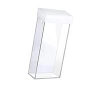 perfeclan Portafolletos resistente a Caja de literatura para montaje en pared. Soporte para letreros inmobiliarios para quioscos, exposiciones, Claro