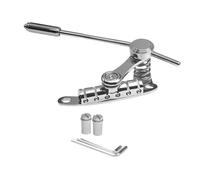 perfeclan Puente de trémolo de guitarra, piezas de puente, barra de parada de puente de guitarra eléctrica duradera, puente vibrato de pieza trasera para, argén