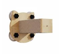 Perfeclan Rascador para Gato Poste Rascador Hamaca Ventana Percha Colgante con Estructura Robusta y Superficie para Arañar Ayuda a, Marrón Claro, Poste Rascador con Ventosa, Modelo Corto