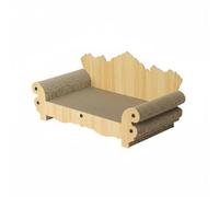 Perfeclan Rascador para Gatos Sofá Mueble para Gatos Cama para Gatos Diván para Gatos con Diseño Lounge Curvado Cartón Ondulado Compacto Que Base Sólida