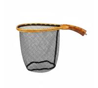 perfeclan Red de Aterrizaje de Pesca con Estructura Compacta de Madera Malla de Goma Reforzada y Espacio Generoso Control Seguro de y Agarre Curvo Adecuada para Pesca en Kayak Canoa Orillas