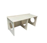perfeclan Refugio para Roedores Pequeños Refugio Cueva con Tablero Ajustado y Paso Madera de Álamo 5 Mm Adecuado para Hámster y Jerbos Área de Entrenamiento, Pequeño 21x10.8x8cm