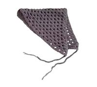perfeclan Regalos multifuncionales de la cabeza de cabeza de la de accesorios para el cabello Props Fashion For Women Girls Women Crochet Bandana, Gris